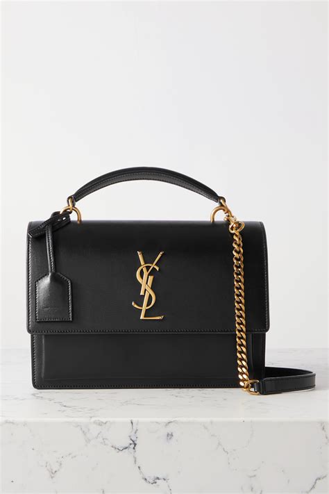 borsa sunset medium ysl|Sunset Medium leather shoulder bag in black .